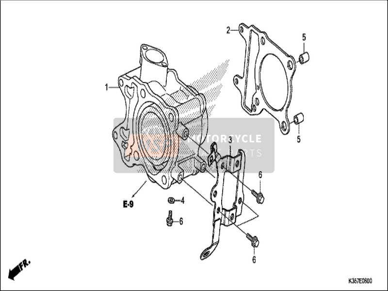 Honda WW125EX2 2017 Zylinder für ein 2017 Honda WW125EX2